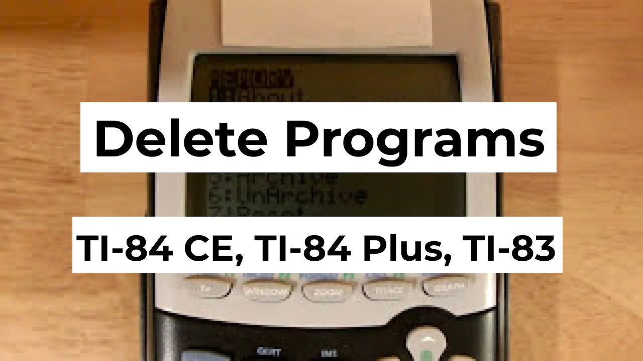 How to Delete Notes \u0026 Programs on your TI 84 and TI 83 Calculator