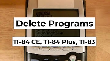 How to Delete Notes & Programs on your TI 84 and TI 83 Calculator