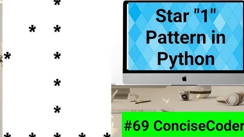 Star "1" Pattern in Python #69-ConciseCoder(Beginners)