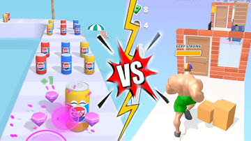 Juice Run Vs Muscle Rush All Levels Gameplay Android iOS Walkthrough 3DG43