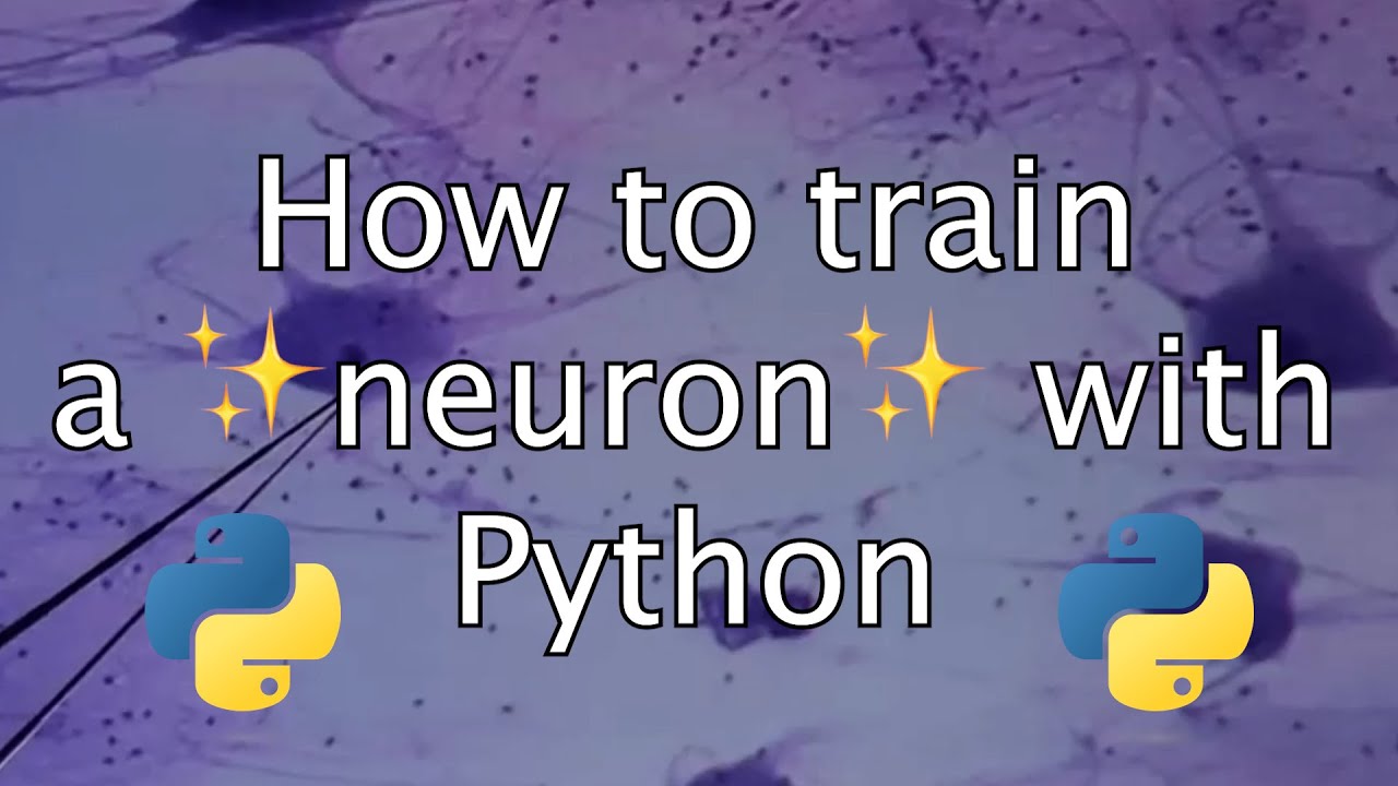How to train a neuron with Python - YouTube