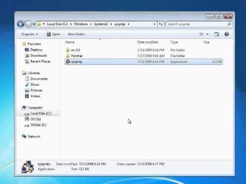 Preparing an Image Using Sysprep and ImageX