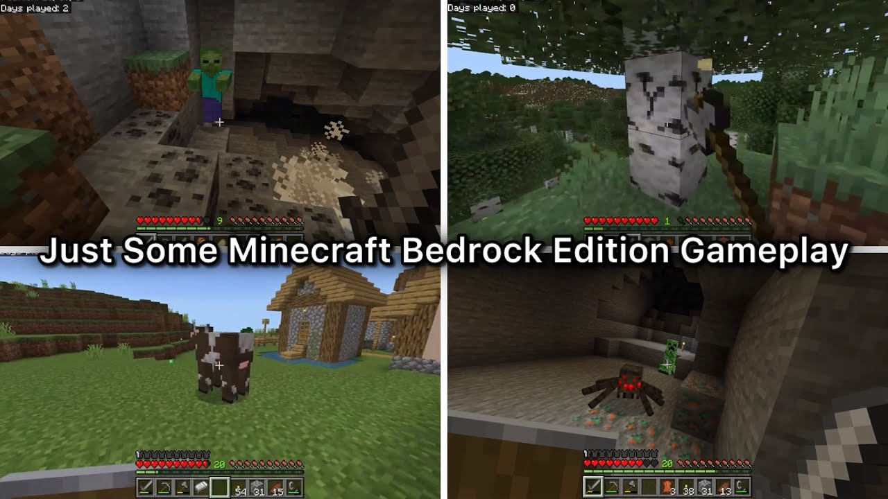 Just Some Minecraft Bedrock Edition Gameplay - YouTube