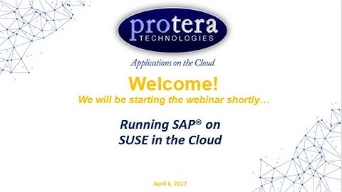 SAP on SUSE on the Cloud