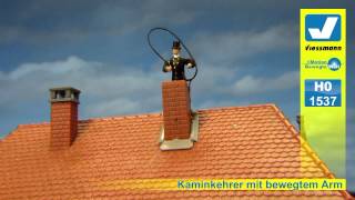 Viessmann 1537 Kaminkehrer mit bewegtem Arm H0 Viessmann 1537 Kaminkehrer mit bewegtem Arm H0