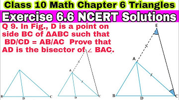 Class 10 Ex 6.6 Q 9 | Chapter 6 | Triangles | NCERT Solutions | CBSE | EXERCISE 6.6