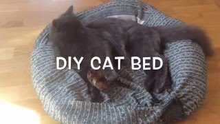 How to make a DIY cat bed out of an old sweater!