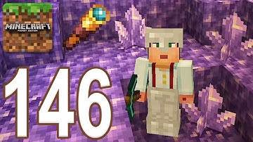 Minecraft Bedrock Survival - Gameplay Walkthrough Part 146 - 3 Amethyst Geodes (iOS, Android)