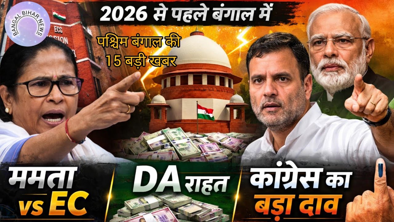 MAMATA vs EC । बजट, बगावत और बवाल! 2026 से पहले बंगाल में ममता-EC टकराव DA राहतऔरकांग्रेस काबड़ादांव