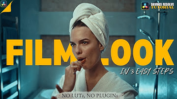 How to Get a Film Look in DaVinci Resolve — No LUTs, No Plugins #colorgrading