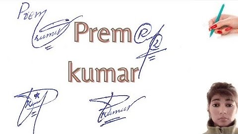 Prem kumar name signature#easy signature with arooj