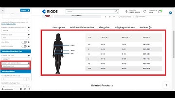 Riode WordPress(How to add-remove and edit the size guide tab and content Riode)