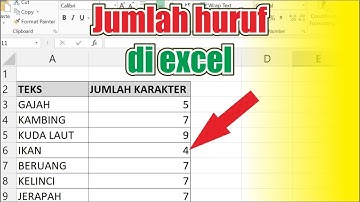 Hitung jumlah huruf di excel dengan rumus len