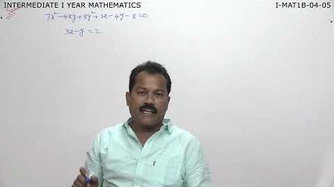 THE PAIR OF STRAIGHT LINE - PART - 5 (MATHEMATICS - 1B)