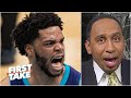 'This is the dunk of the year!' - Stephen A. reacts to Miles Bridges posterizing Clint Capela