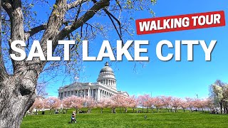 Salt Lake City Utah in Spring - Walking Tour - 2024 - 4k