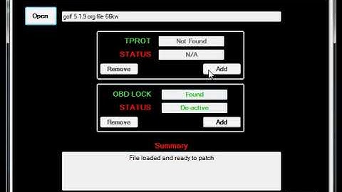 Tricore protection and OBD ON and OFF