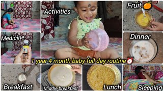 1 year 4 month baby full day routine⏰//16 month baby daily food routine!!১ বছর বাচ্চার daily routine