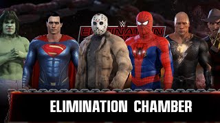 SPIDERMAN VS HULK VS SUPERMAN VS BLACK ADAM VS JASON VOORHEES VS Freddy Krueger - WWE 2K22
