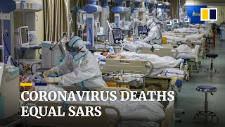 Global coronavirus deaths equal Sars, while new infections drop