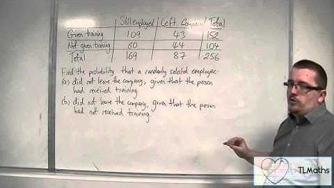 OCR MEI Statistics 1 1.13 A Problem involving a Two-Way Table