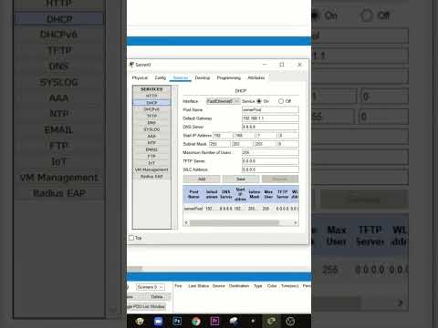DHCP Configuration on Server in Packet Tracer | Networking Academy | #DHCP | #Configurations