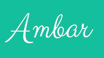 Learn how to Sign the Name Ambar Stylishly in Cursive Writing