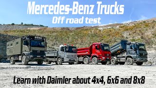 Ultimate Offroad Test with MercedesBenz Arocs 4x4 6x6 and 8x8 ►| Learn with Pro Daimler coach