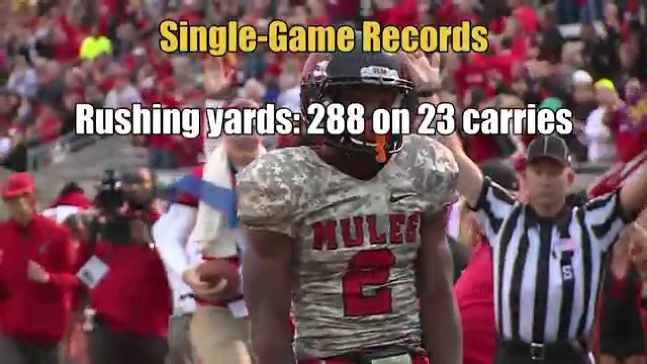 Mules Football Taylor breaks records, earns awards in just 2nd game of