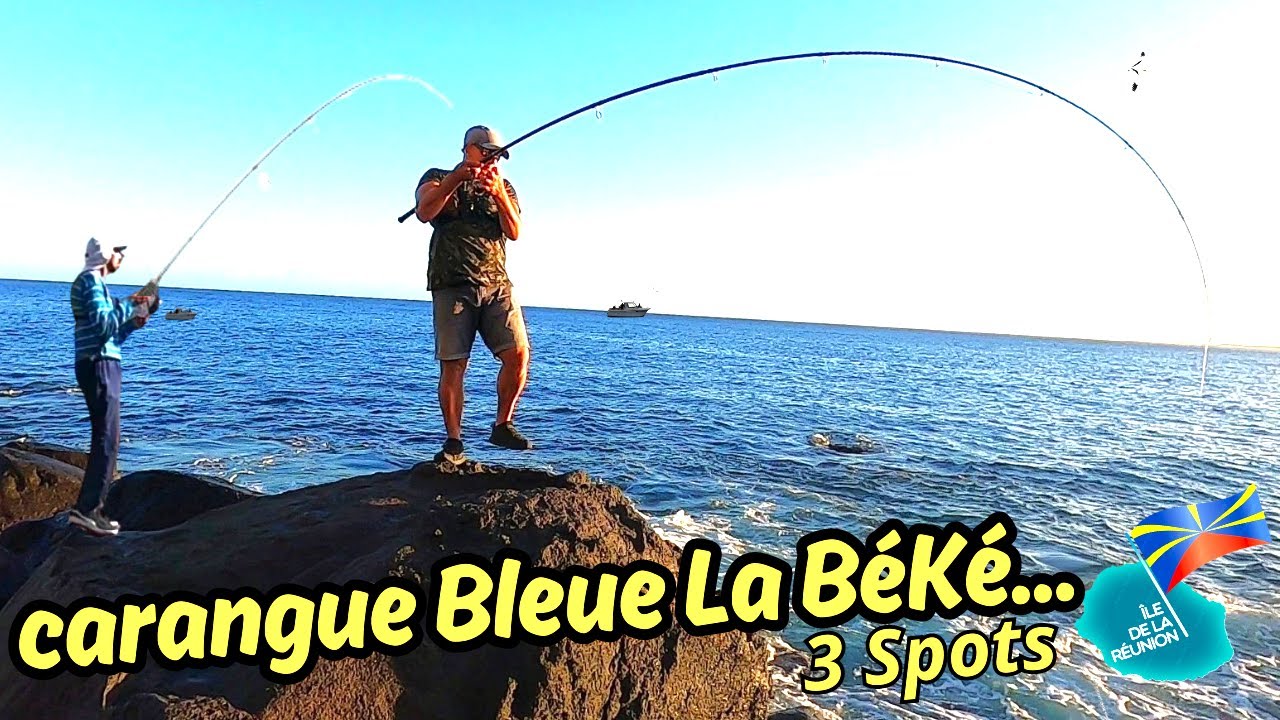 Pêche En Bord De Mer Carangue Au Leurre Dans L'Ouest Grosse Touche Dans Le Nord de la Réunion 974 🐠🐟