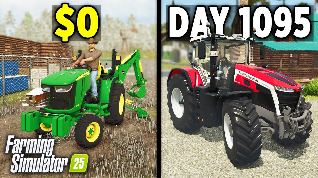 Starting with 0$, i spent 2 years on an empty map! Farming Simulator 25