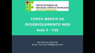Aula 3   Comandos básicos CSS