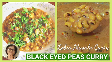 Quick Black Eyed Peas Recipe / Easy Black Eyed Beans Masala Curry / Alsande Tonak Recipe