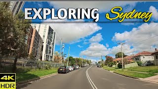 Driving Parramatta downtown, Sydney Australia - 4K I Modern city