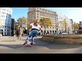 Super fast skating through Barcelona on F4 Inline skates.