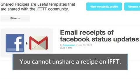 IFTTT Share Recipes