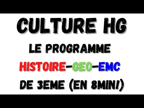 LE PROGRAMME HISTOIRE-GEO DE 3EME