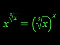 A radical exponential equation  does 0 work