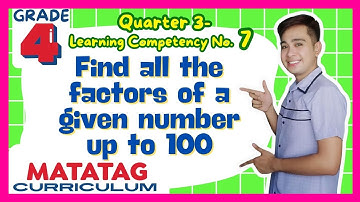 Find the Factors of a given Number Grade 4: Q3- Lesson 7 MATATAG Curriculum