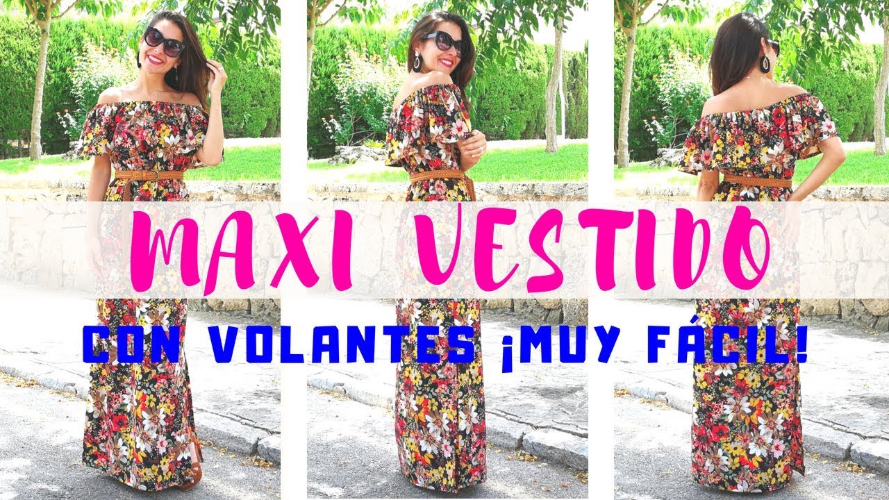 Tutorial MAXI VESTIDO CON VOLANTES MUY FÁCIL | Verano 2018 | DIY