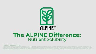 ALPINE Nutrient Solubility