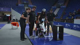 RISE Jessica Dibady-Mayla – Exoskeleton Race CYBATHLON 2024
This video features pilot Jessica Dibady-Mayla from the RISE team from Germany who participated in the Exoskeleton Race at CYBATHLON 2024. More specifically, it shows how the pilot completed the tasks in the race.
➤ Visit our website for more information: https://cybathlon.ethz.ch
Follow us on
https://www.linkedin.com/company/cybathlon/
https://www.facebook.com/cybathlon
https://twitter.com/cybathlon
https://www.instagram.com/cybathlon_eth/ RISE Jessica Dibady-Mayla – Exoskeleton Race CYBATHLON 2024