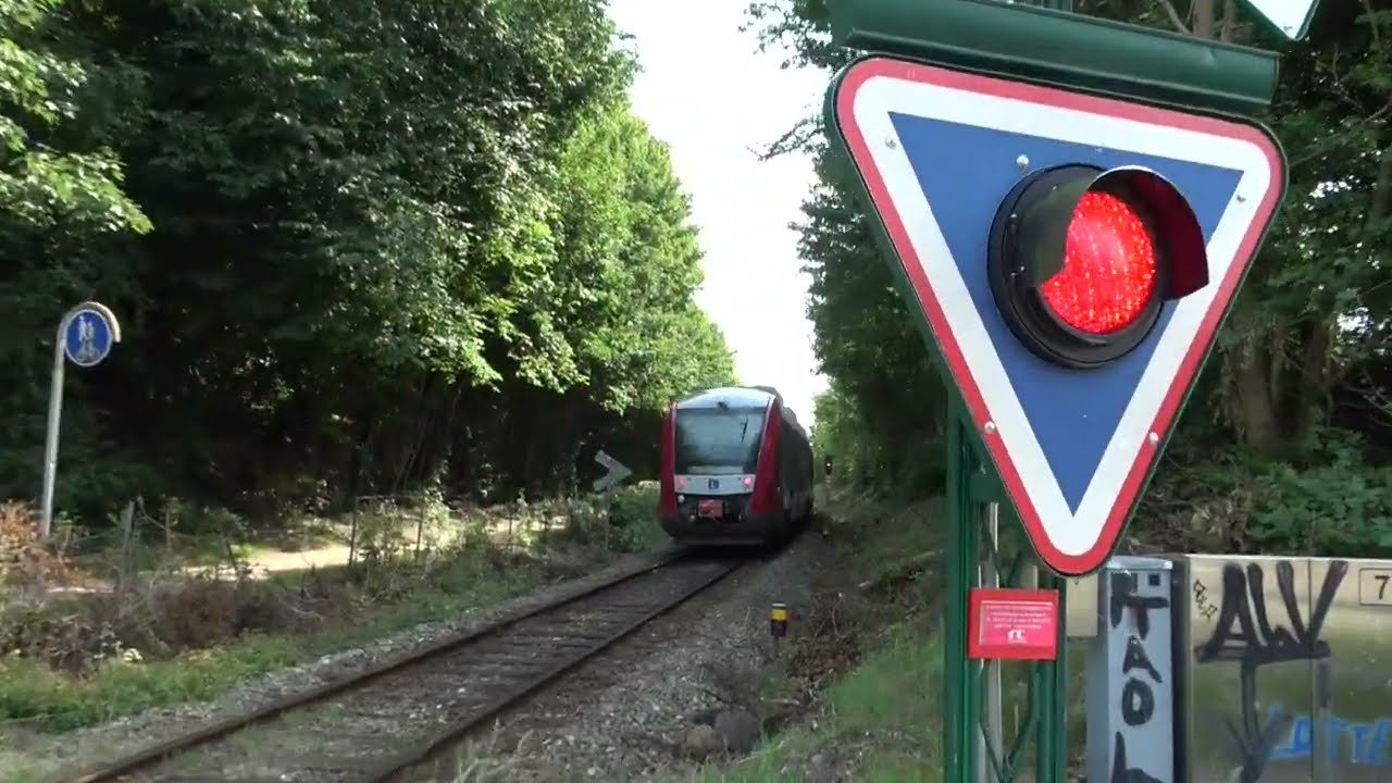 Jernbaneoverskæring uden bomme i Nykøbing Sjælland