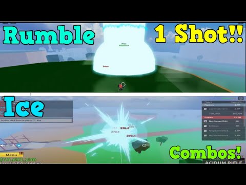 Blox Fruits : Rumble and Ice Combos! [1 SHOT] 