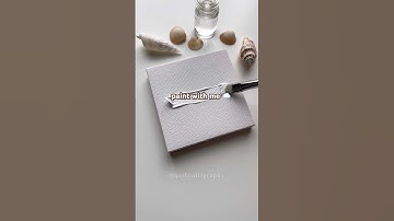 Arabic calligraphy on a mini canvas! Paint with me 🥹☁️ #art #shorts #artshorts