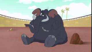 Looney Tunes Cartoon: Sylvester Butt crushed by an Elephant