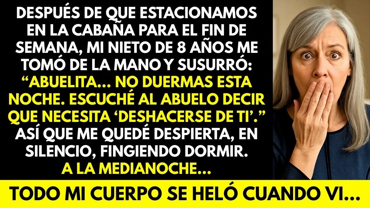 “Abuela… no duermas esta noche”, me dijo mi nieto cuando llegamos a la cabaña  A medianoche vi