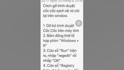 Cách gỡ trình duyệt cốc cốc sạch sẽ và cài lại trên window.