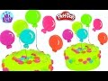 Play Doh Rainbow Learning Cake 2 Cakes Trolls Learn Colors and Play Doh Videos Castle Toys