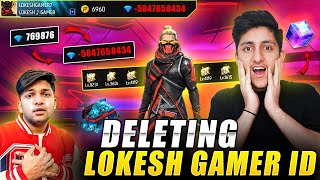 Deleting Lokesh Gamer Account Id Hack Prank 😂Wasting 50,000 Diamonds - Garena Free Fire screenshot 3